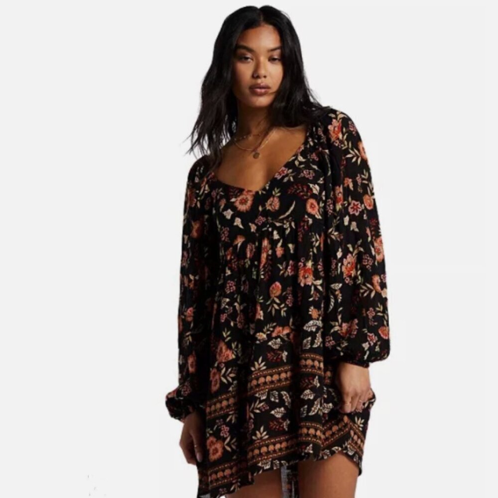 Billabong Lost Days Moon Dress Black Multi Size Small - Picture 4 of 12